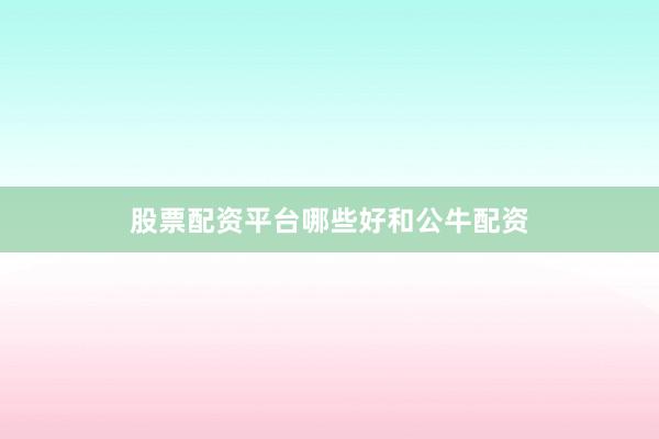 股票配资平台哪些好和公牛配资