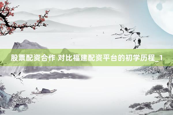 股票配资合作 对比福建配资平台的初学历程_1